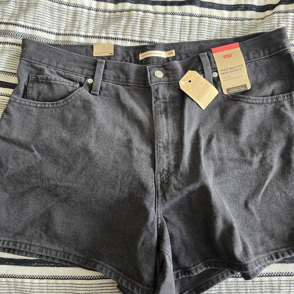 Levi's high waisted mom denim shorts size 18w